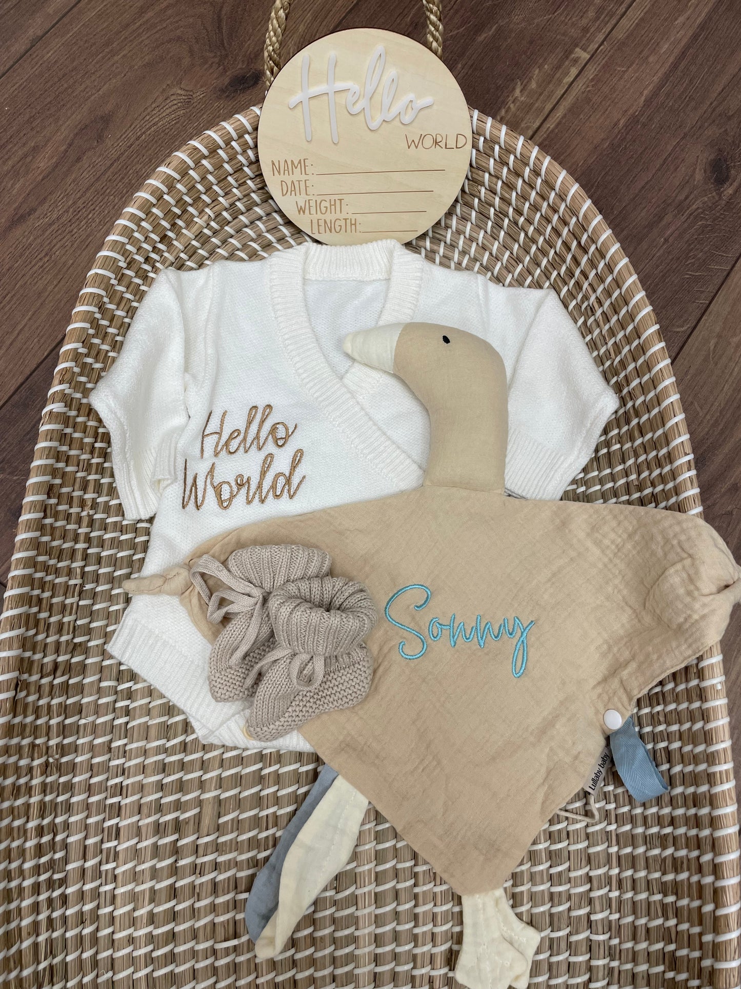 Personalised goose comforter