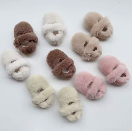 Fluffy baby shoes