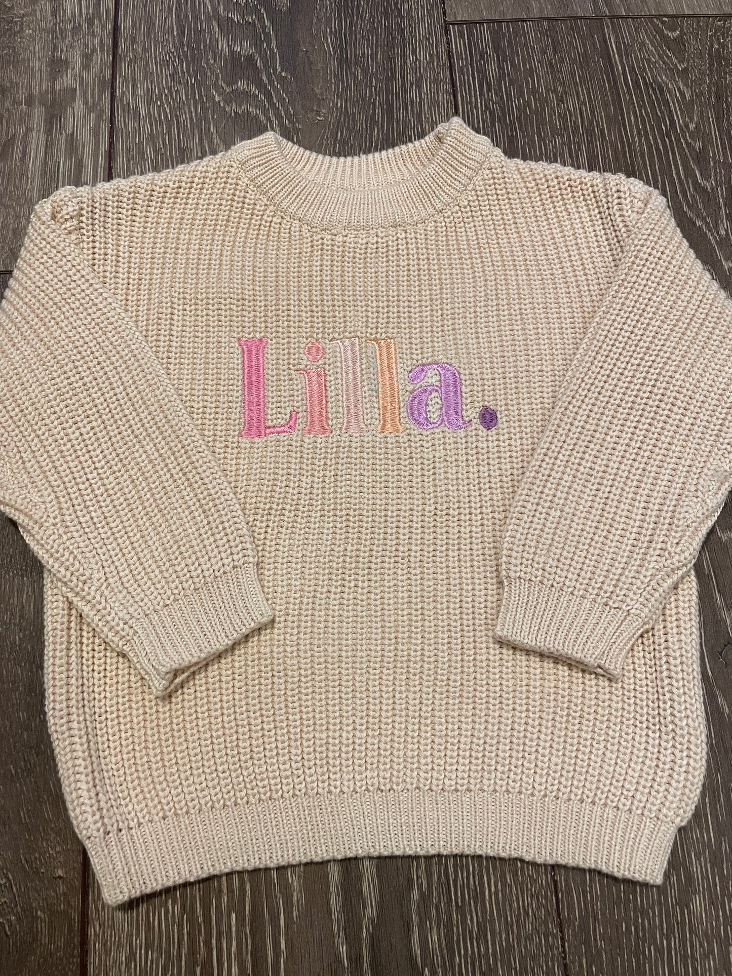 Personalised knitted sweatshirts