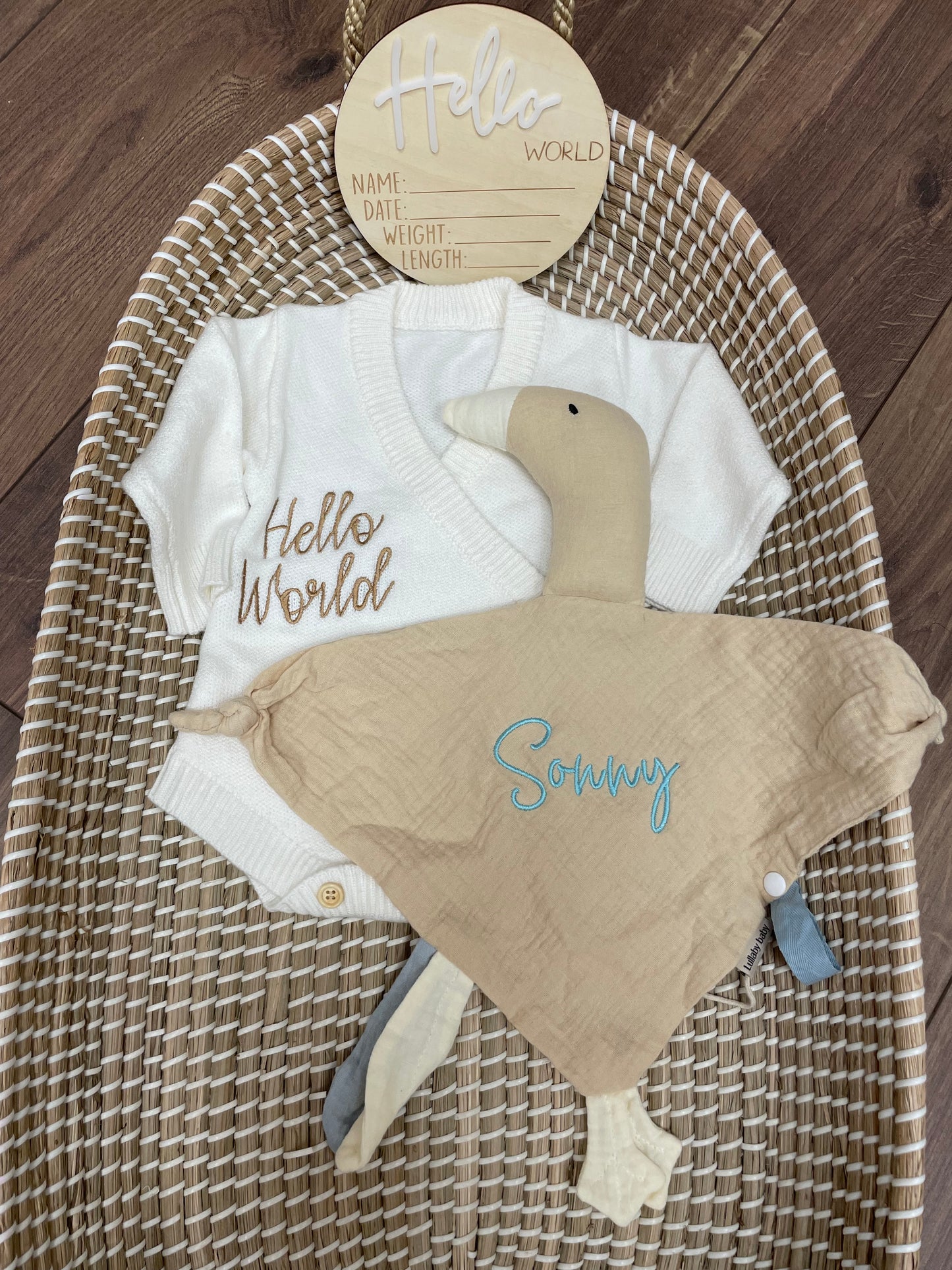 Personalised goose comforter