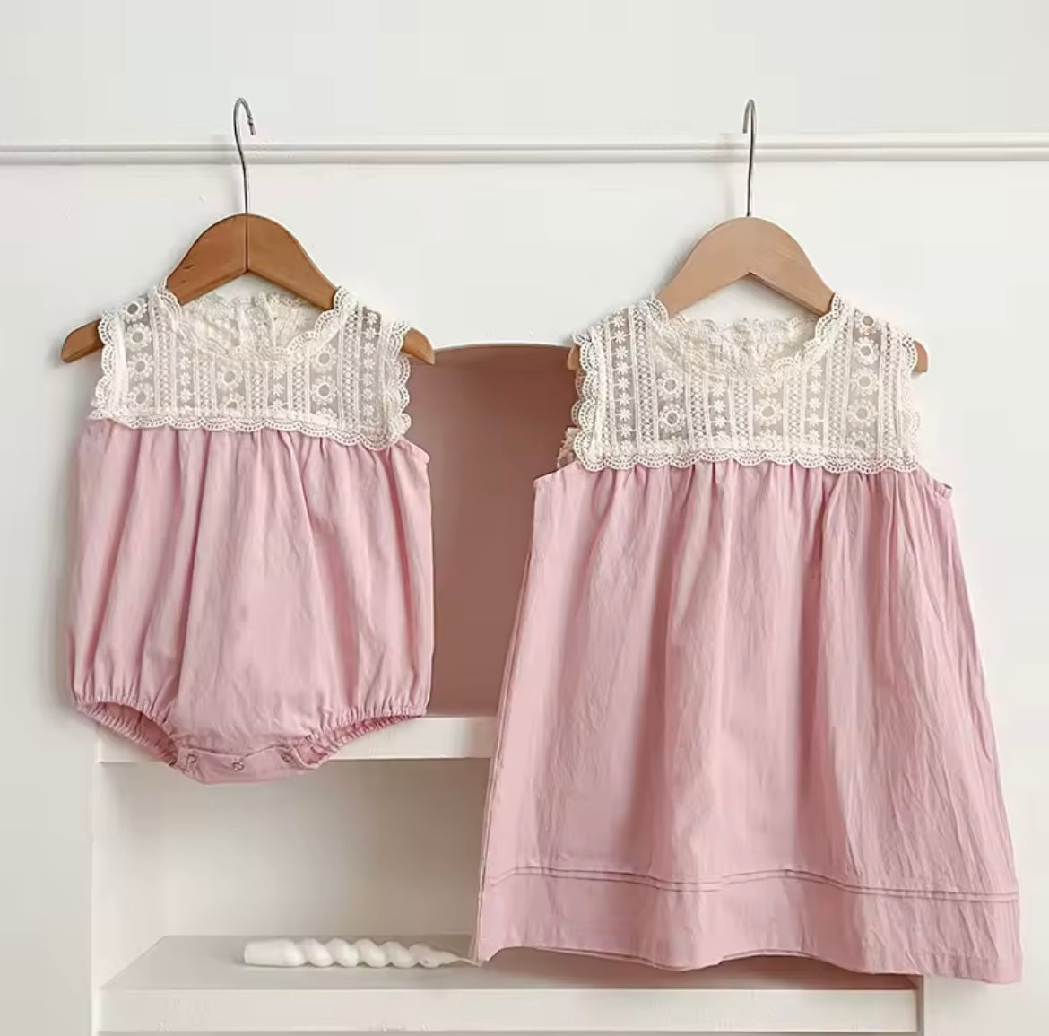 Crochet detail cotton dress