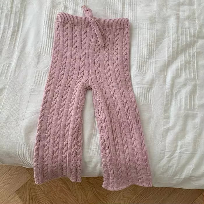 Knitted girls tracksuit
