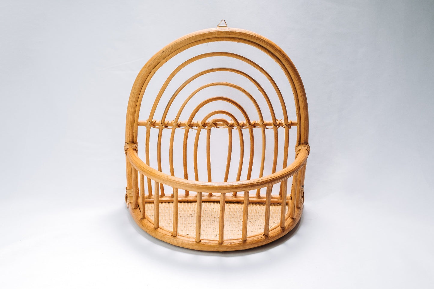 Rattan rainbow shelf