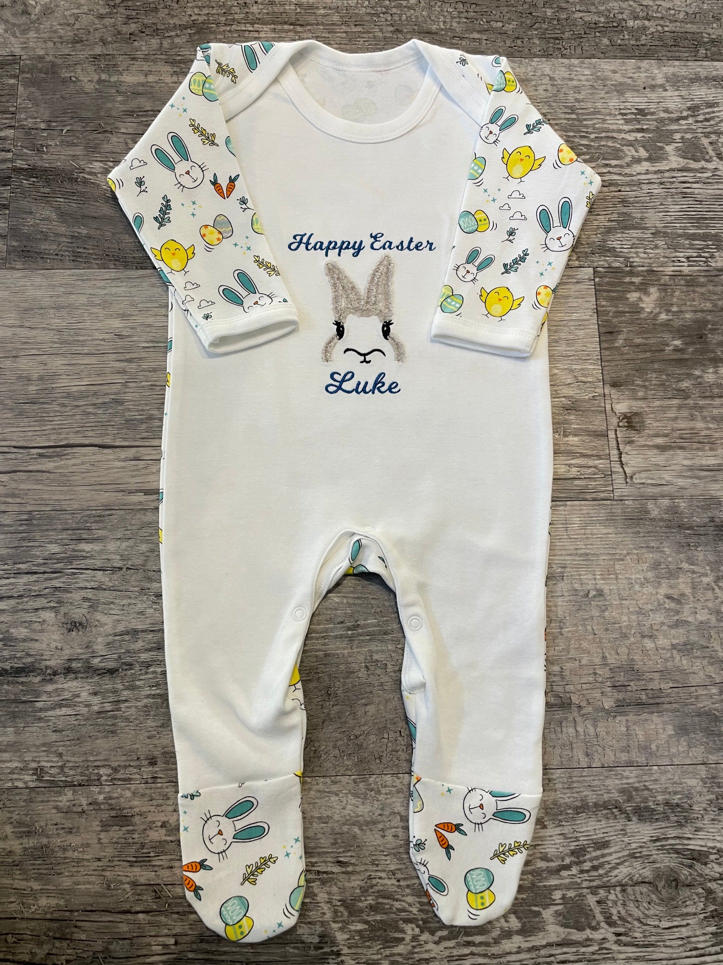 Personalised Easter plain cotton pyjamas