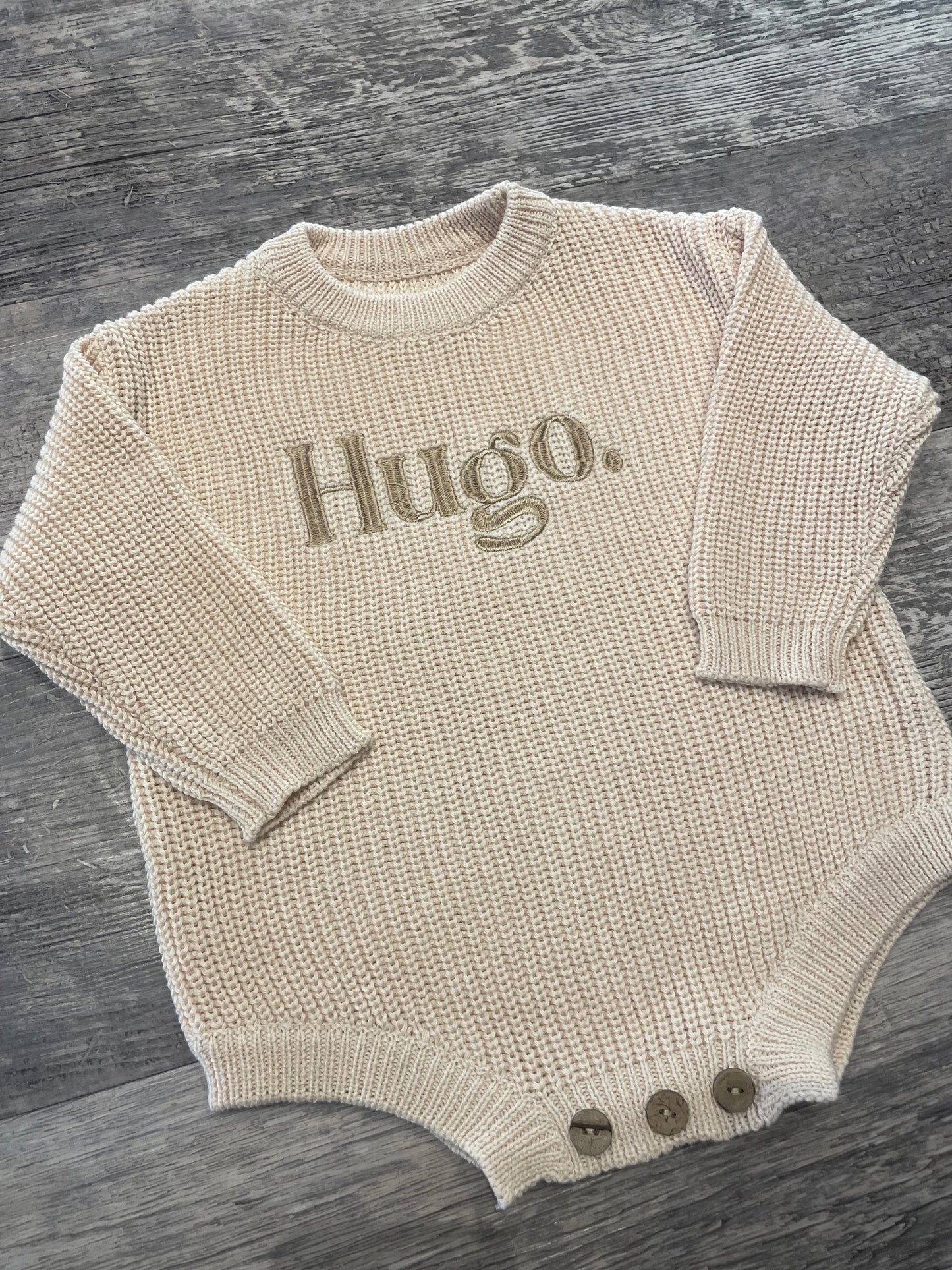 Personalised knitted sweatshirts