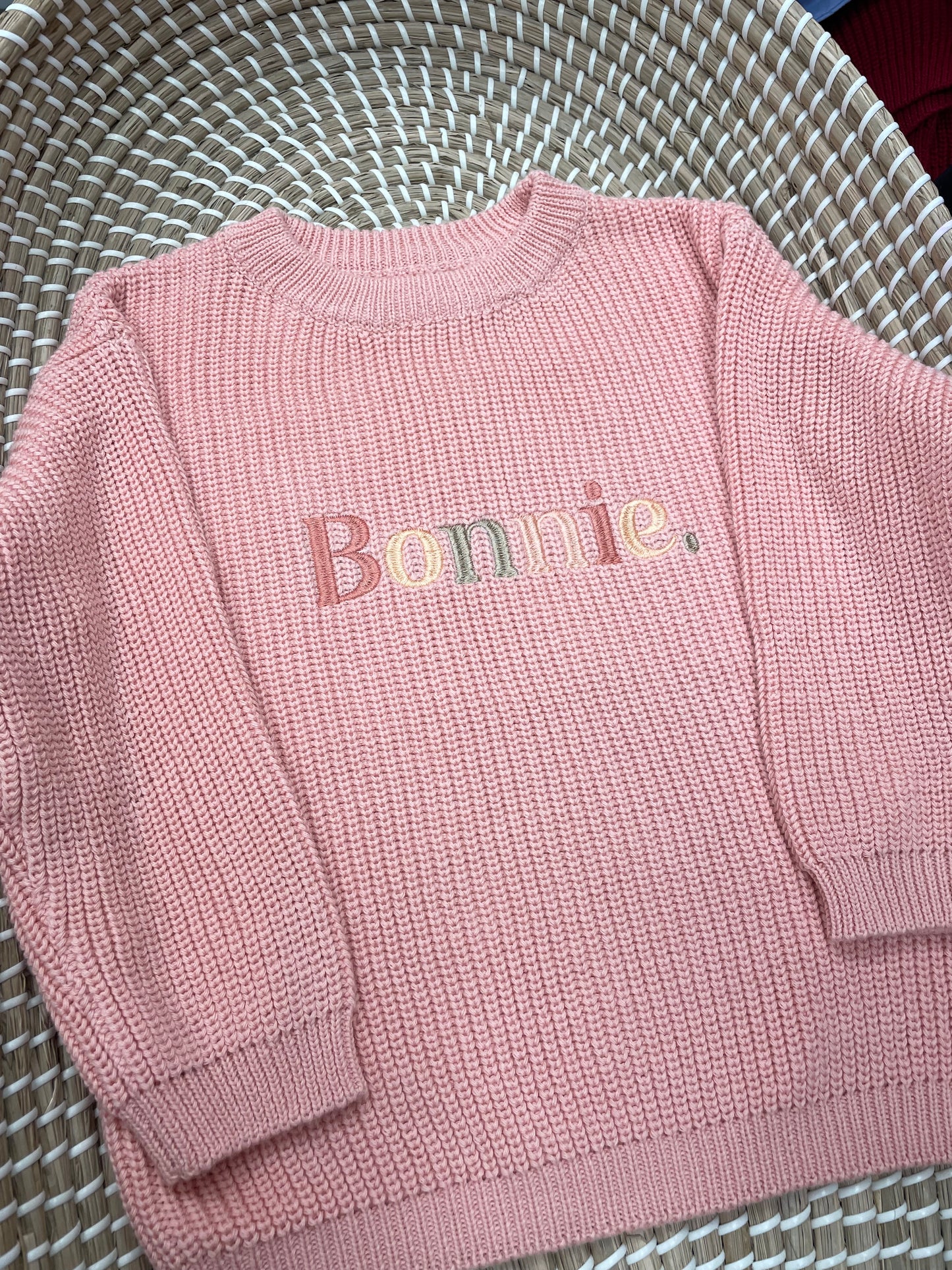Personalised knitted sweatshirts