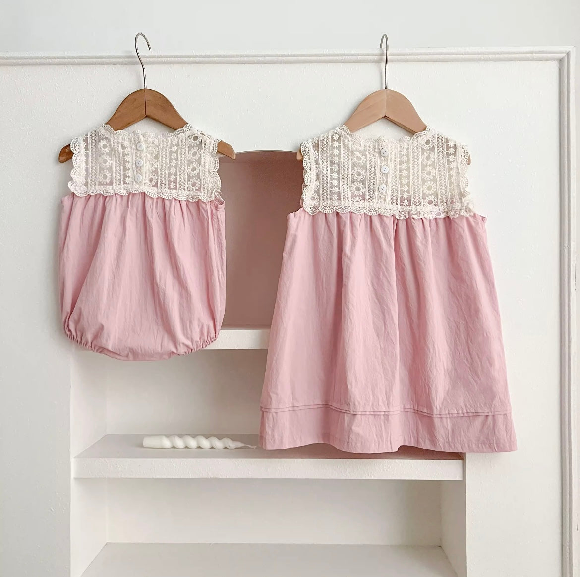 Crochet detail cotton dress