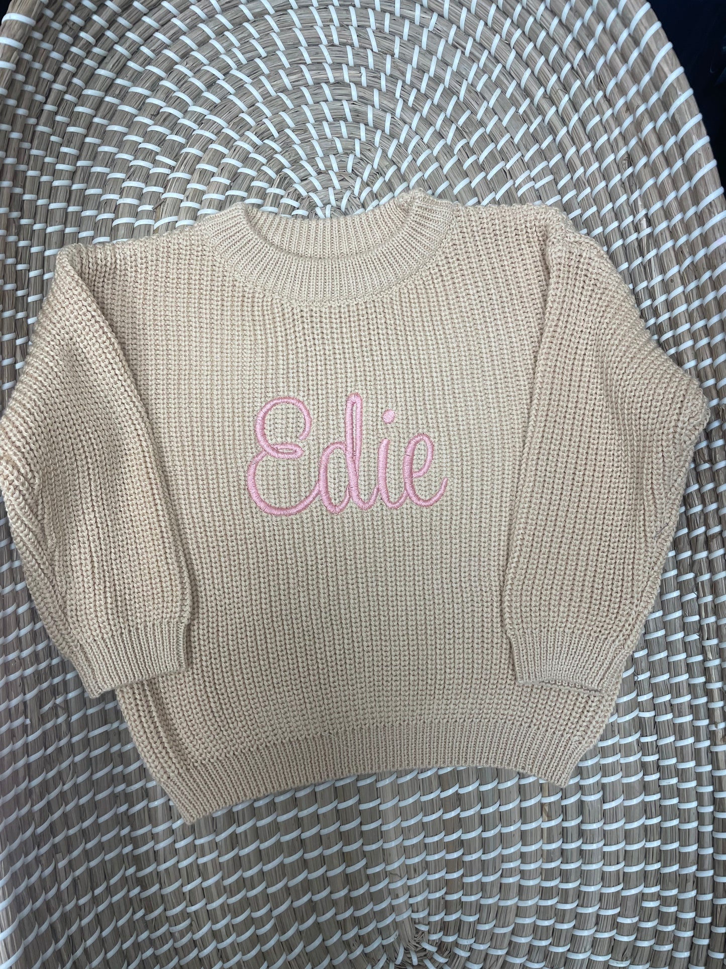 Personalised knitted sweatshirts