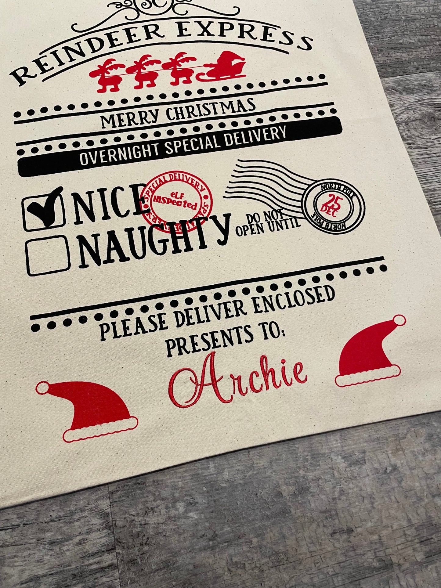 Personalised Christmas sack