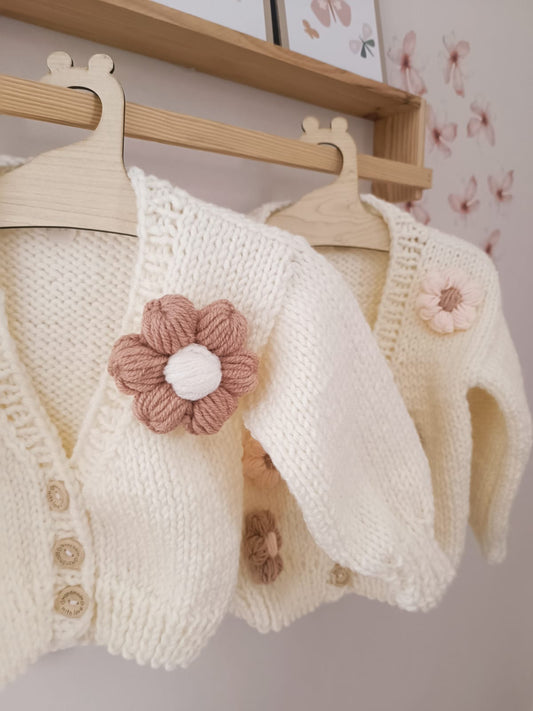 Handmade large single flower cardigan (PREORDER)
