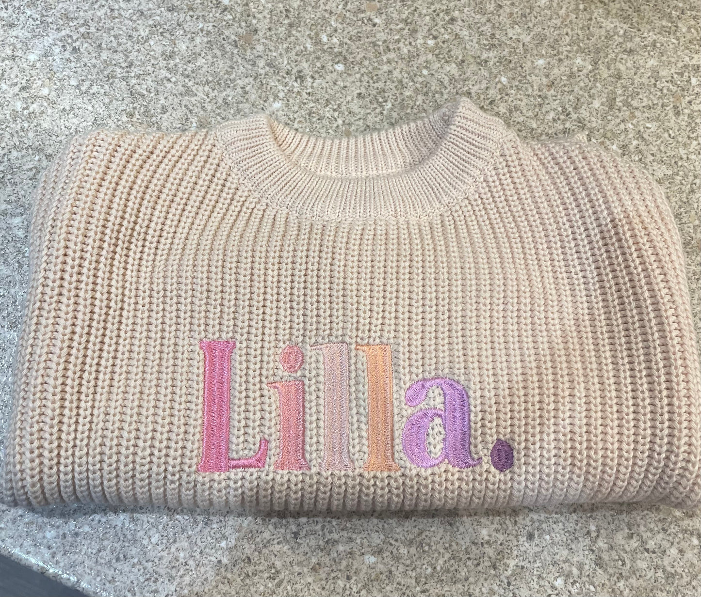 Personalised knitted sweatshirts