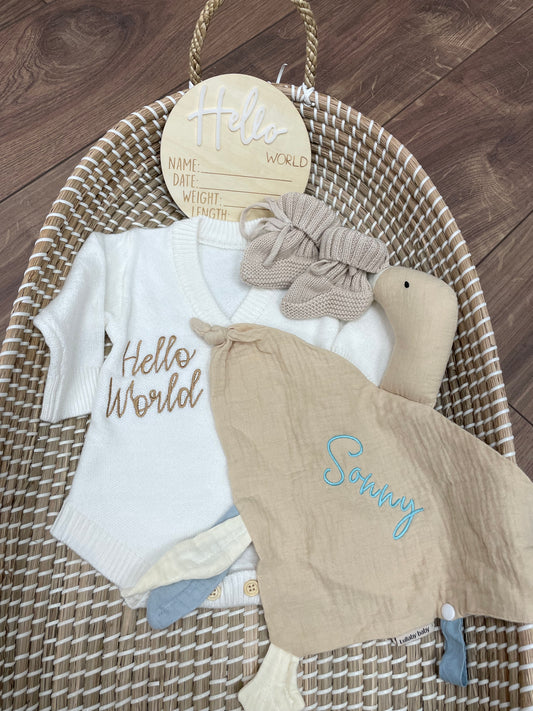 Personalised goose comforter