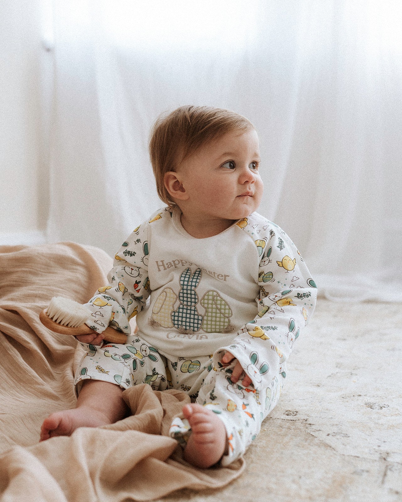 Personalised Easter print pyjamas