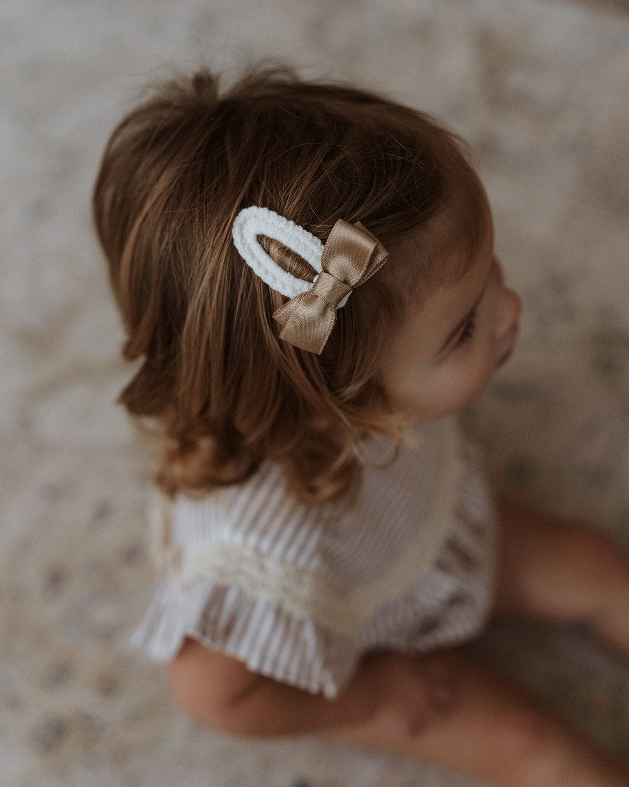 Cream & Beige striped romper