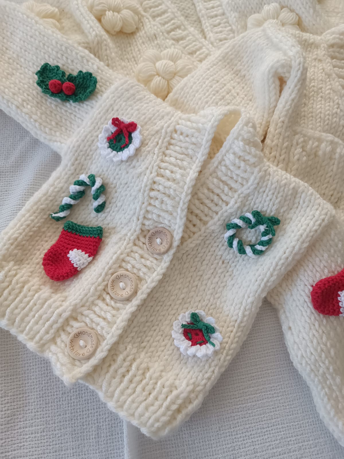 Handmade Christmas theme cardigan - PREORDER