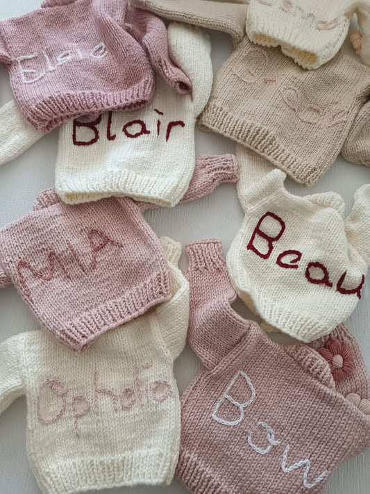 Handmade central bow cardigan - In stock