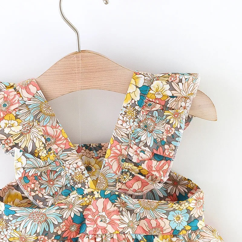 The flower dress and bag set
