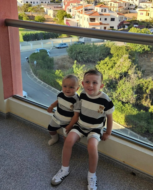 The striped teddy set