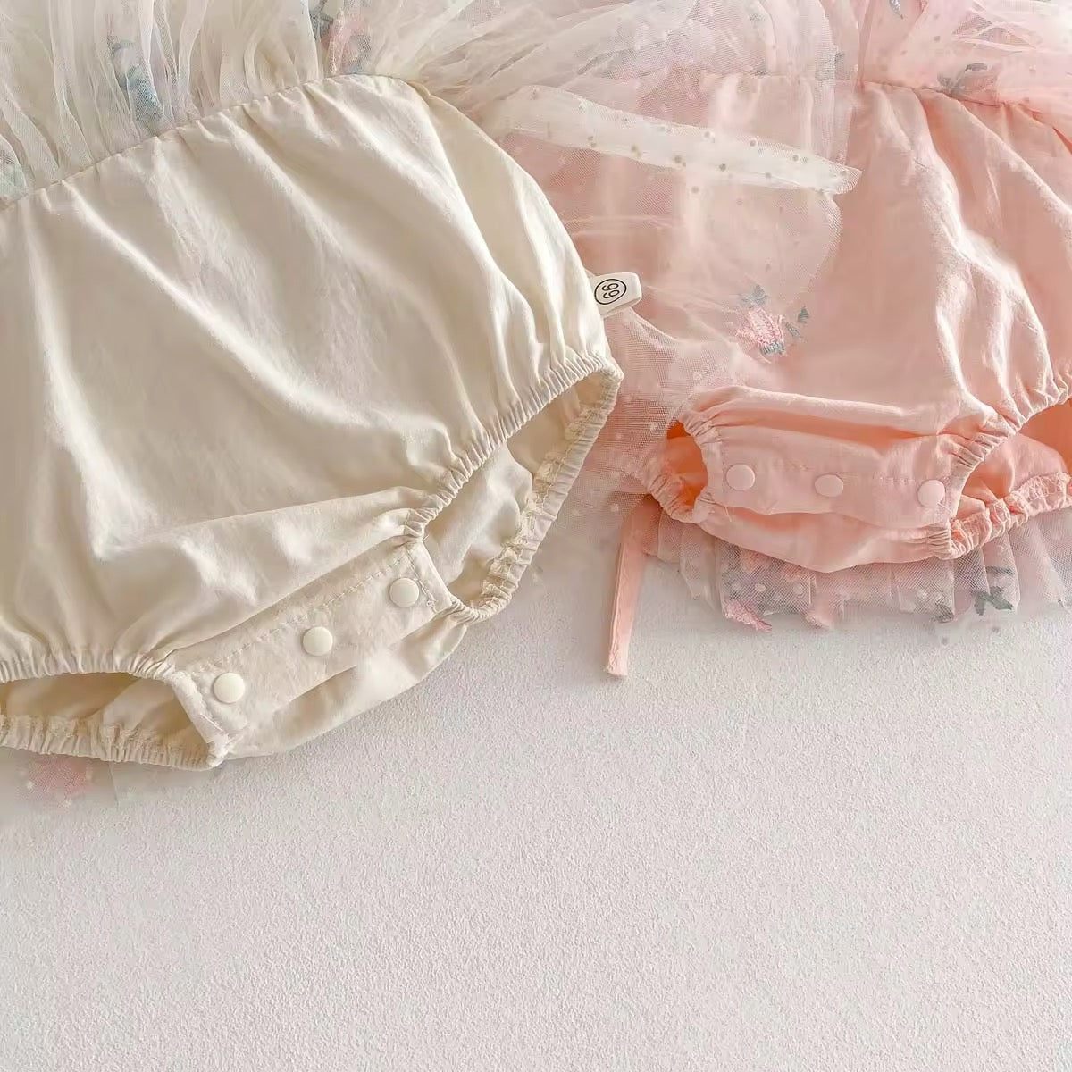 Floral tulle romper