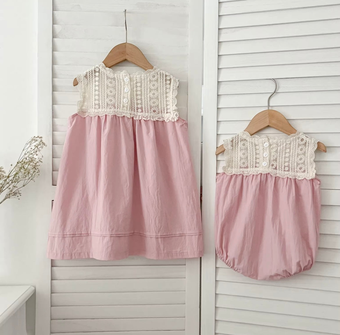 Crochet detail cotton dress