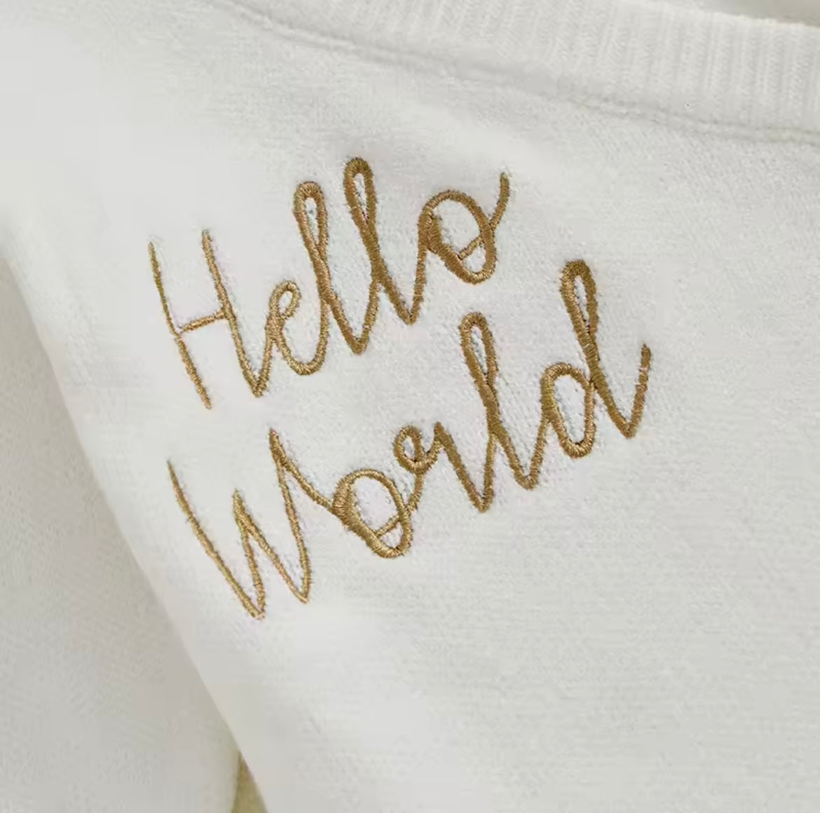 Hello world side tie romper