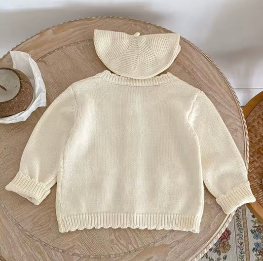 Floral cream cardigan