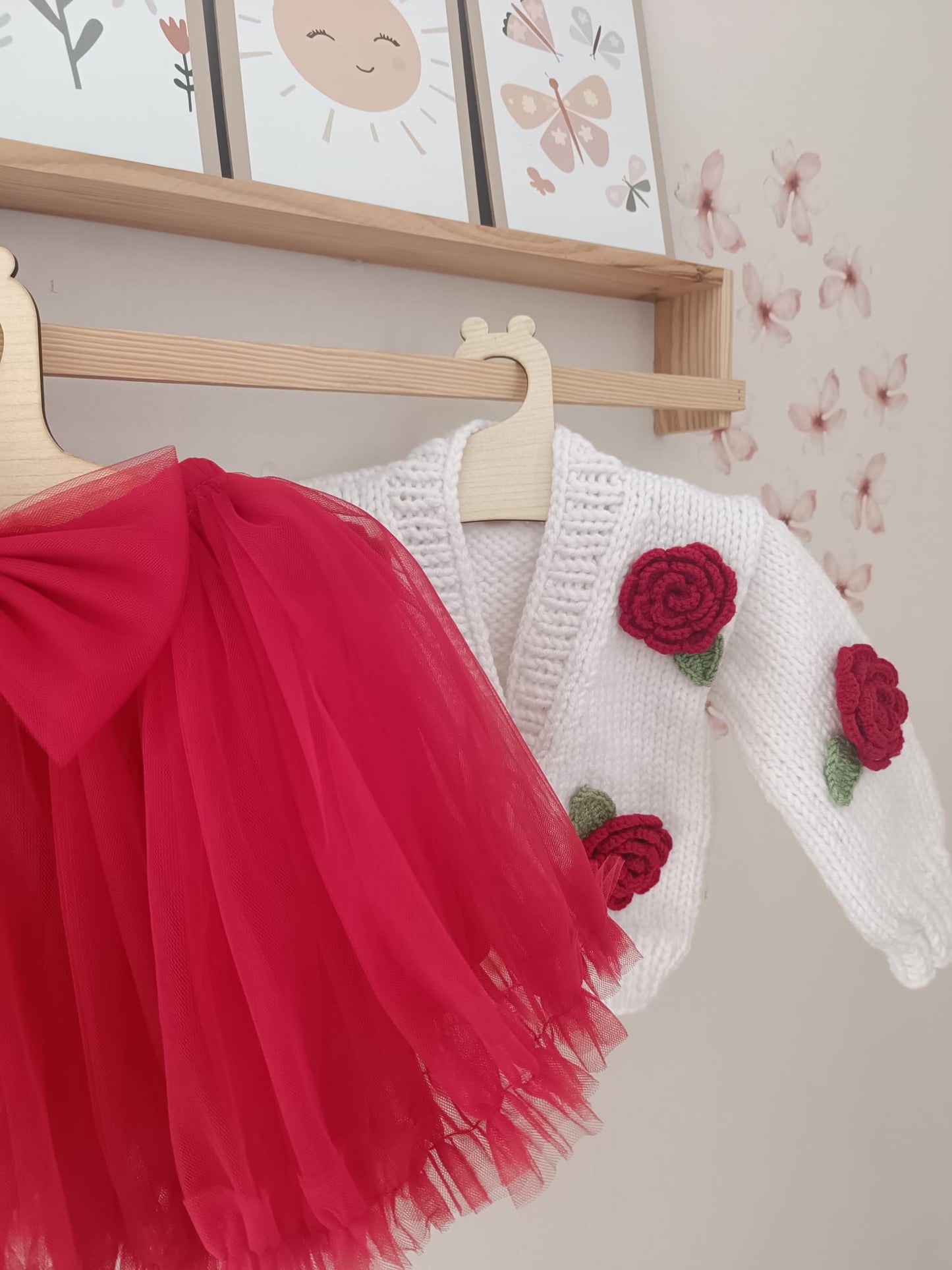 Handmade rose cardigan (PREORDER)