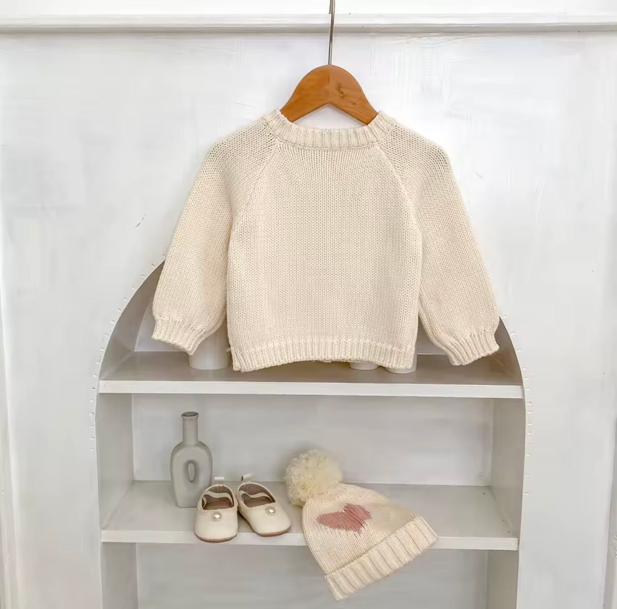 Cream Heart cardigan