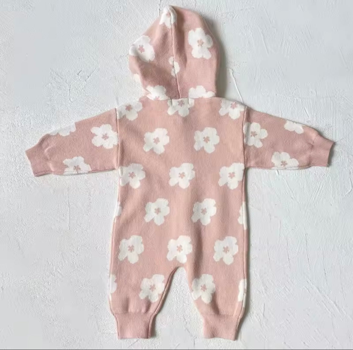 Floral knitted onesie