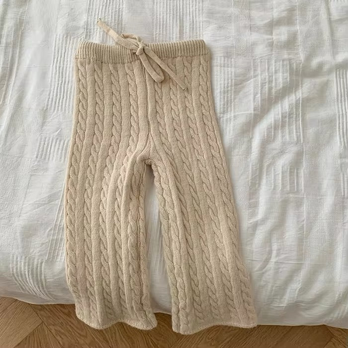 Knitted girls tracksuit