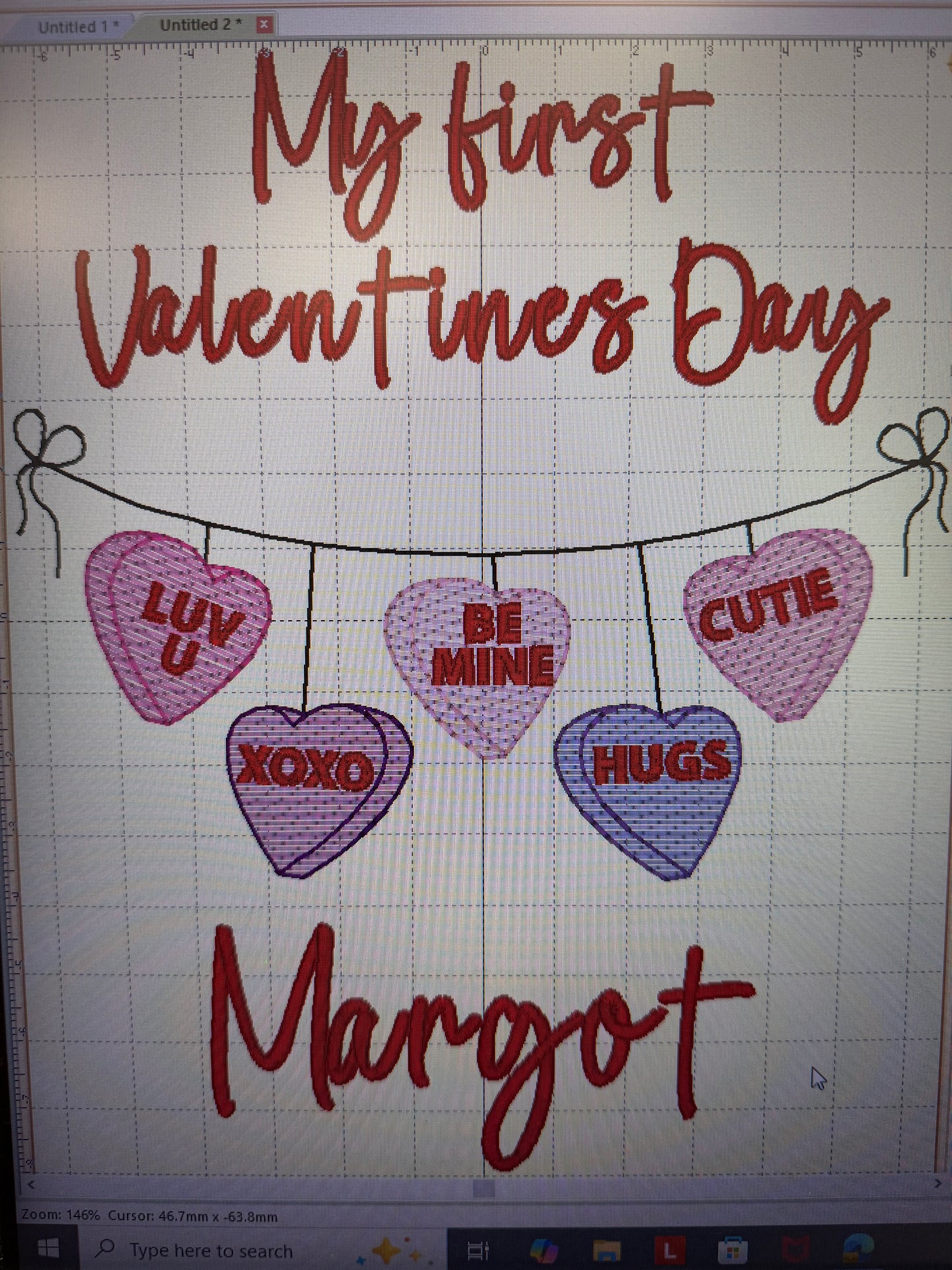 Personalised valentines sleepsuits