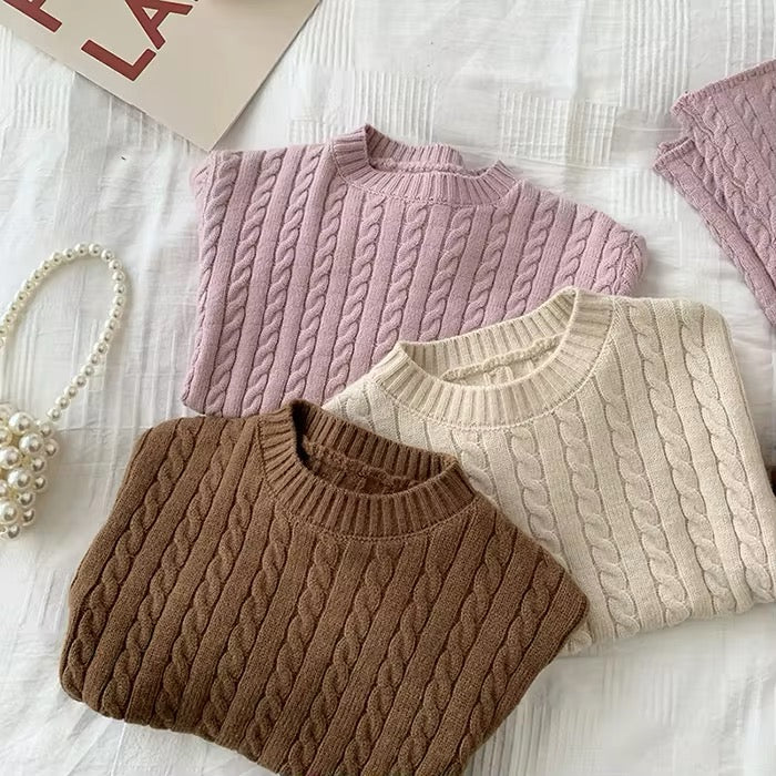 Knitted girls tracksuit