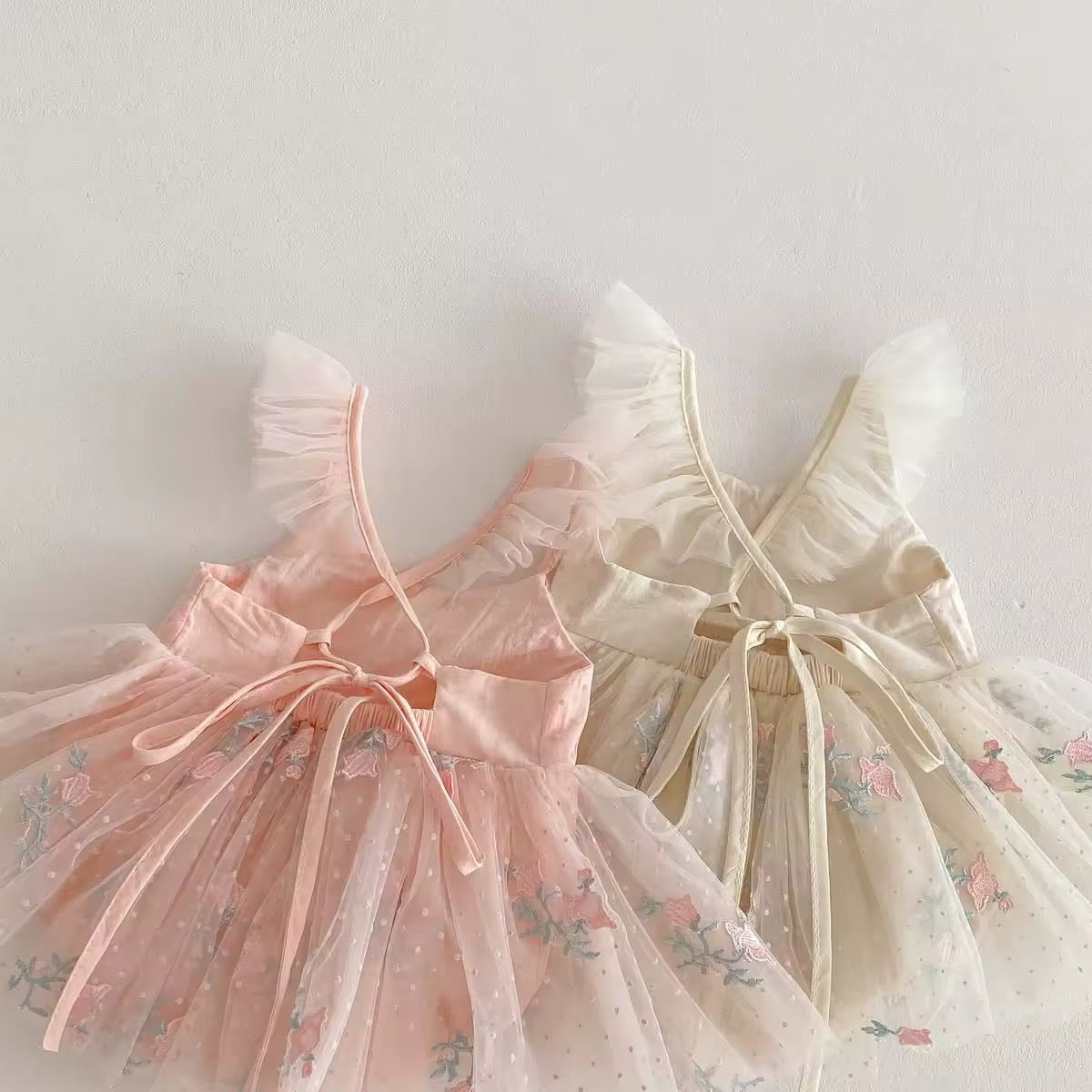 Floral tulle romper