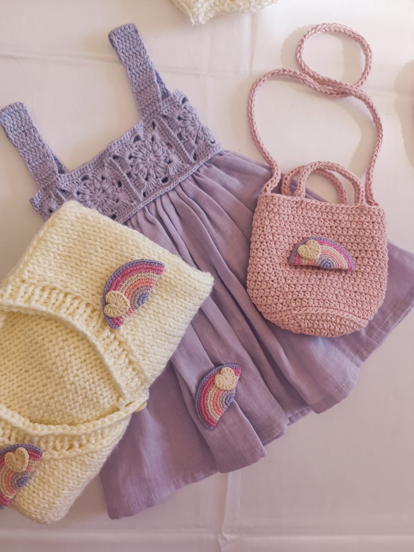 Handmade Rainbow cardigan - In Stock