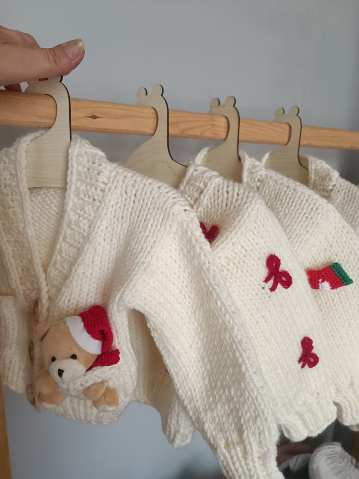 Handmade Christmas teddy cardigans (PREORDER)