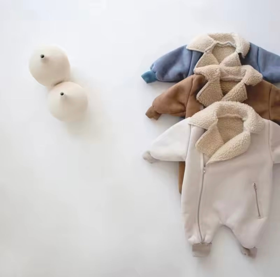 Faux fur onesie