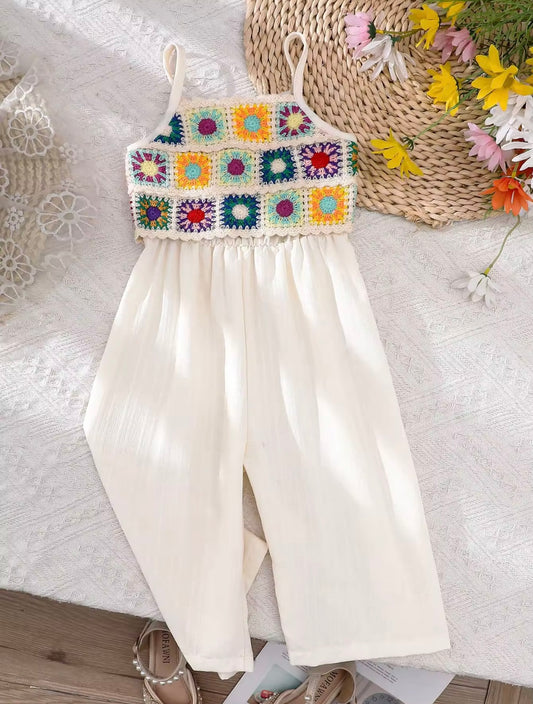 Cream crochet jumpsuit