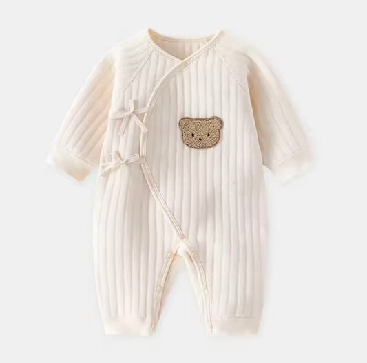 Bear side tie romper
