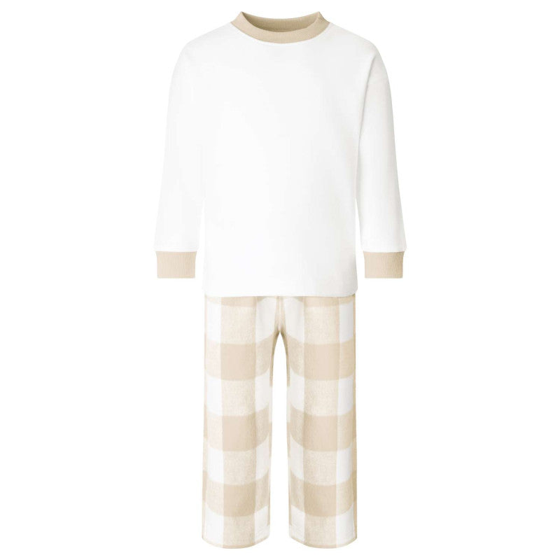 Personalised Christmas brushed cotton check pyjamas