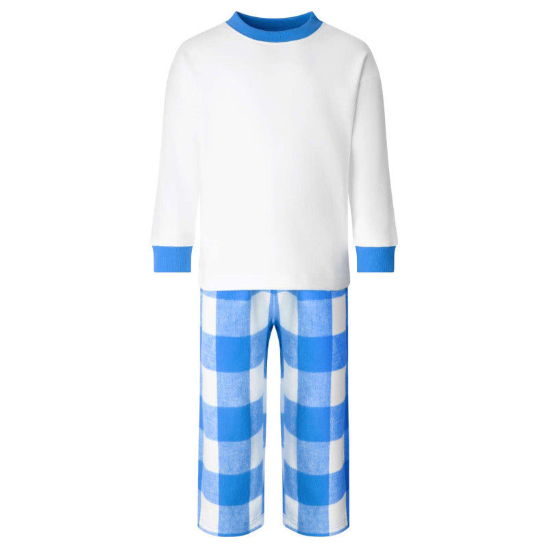 Personalised Christmas brushed cotton check pyjamas