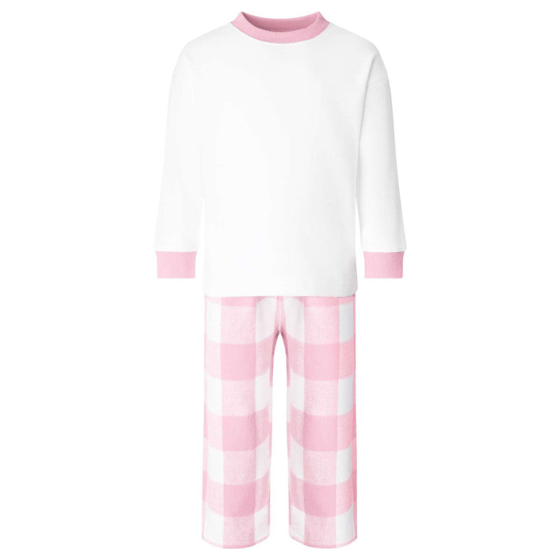 Personalised Christmas brushed cotton check pyjamas