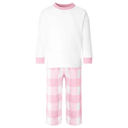 Personalised Christmas brushed cotton check pyjamas