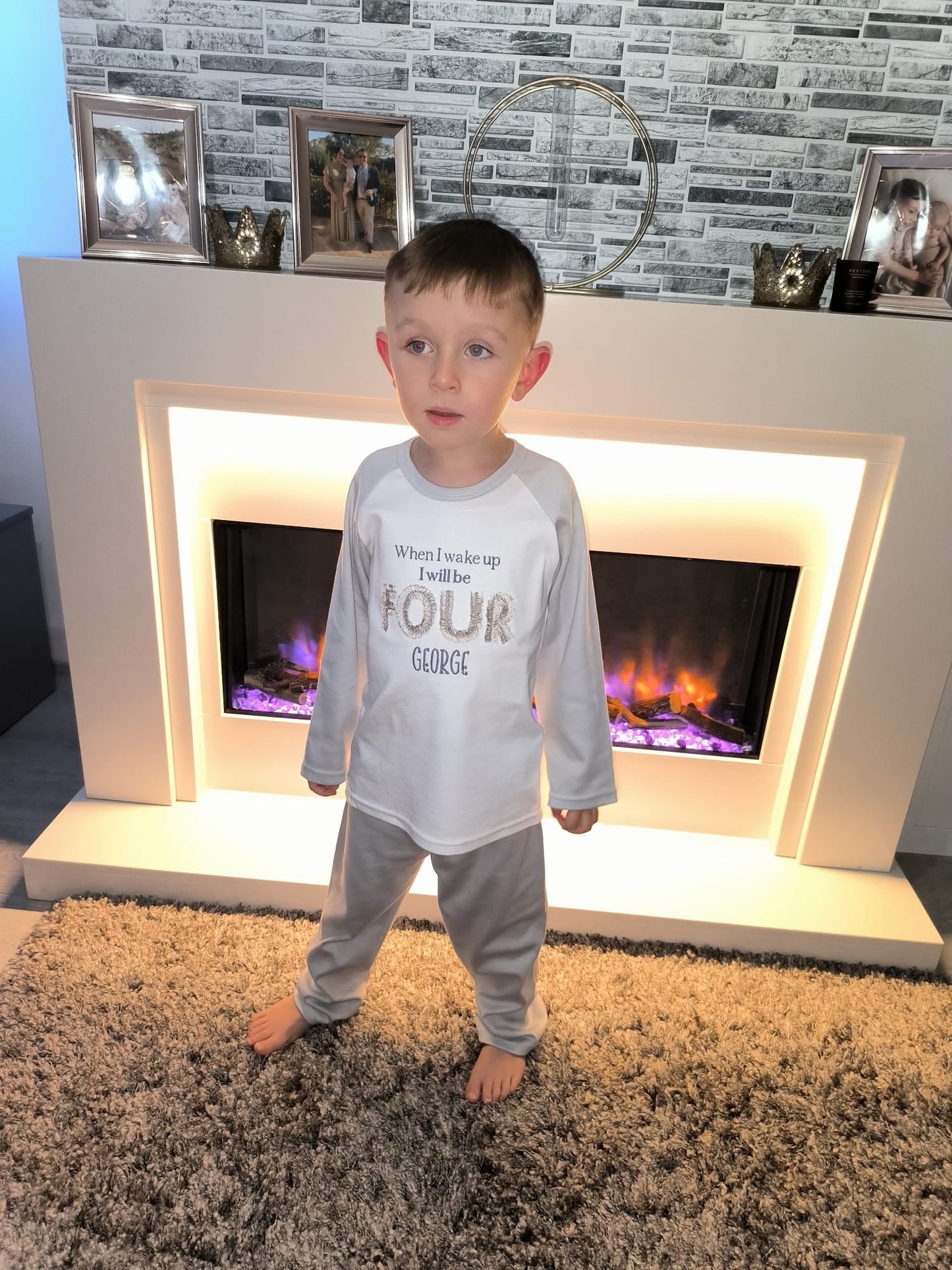 Personalised Easter plain cotton pyjamas