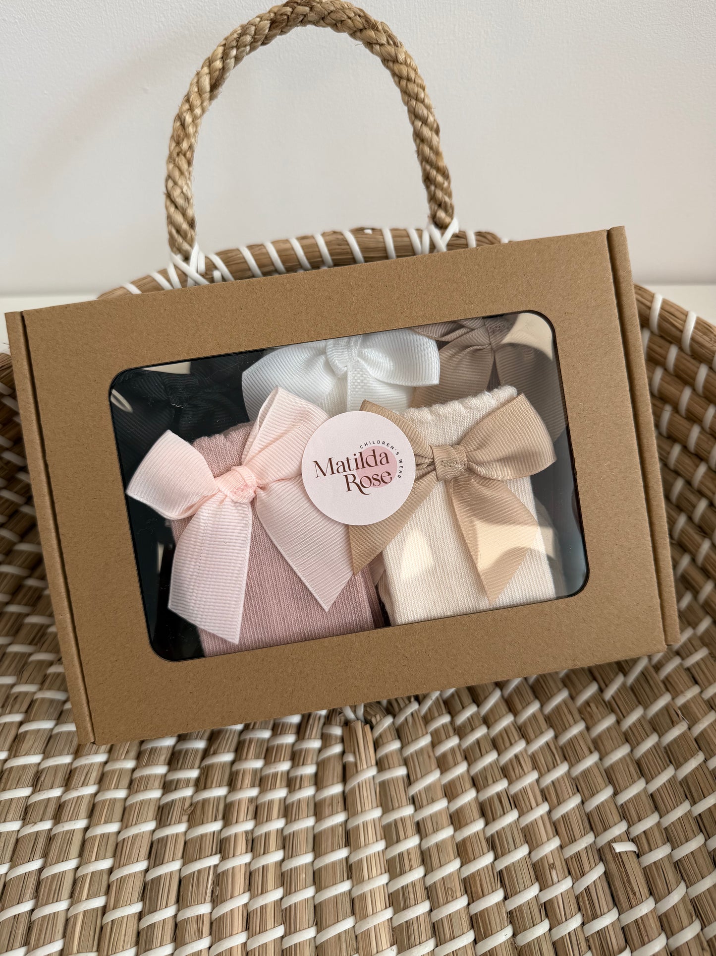 Baby bow socks gift box (5 pairs)