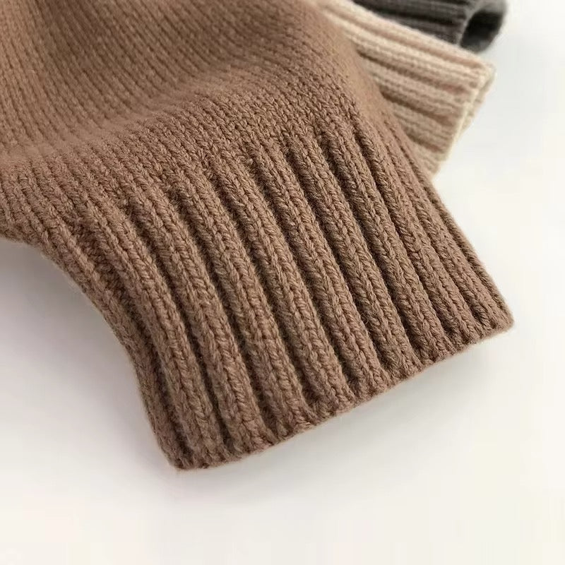 Knitted chocolate hoodie