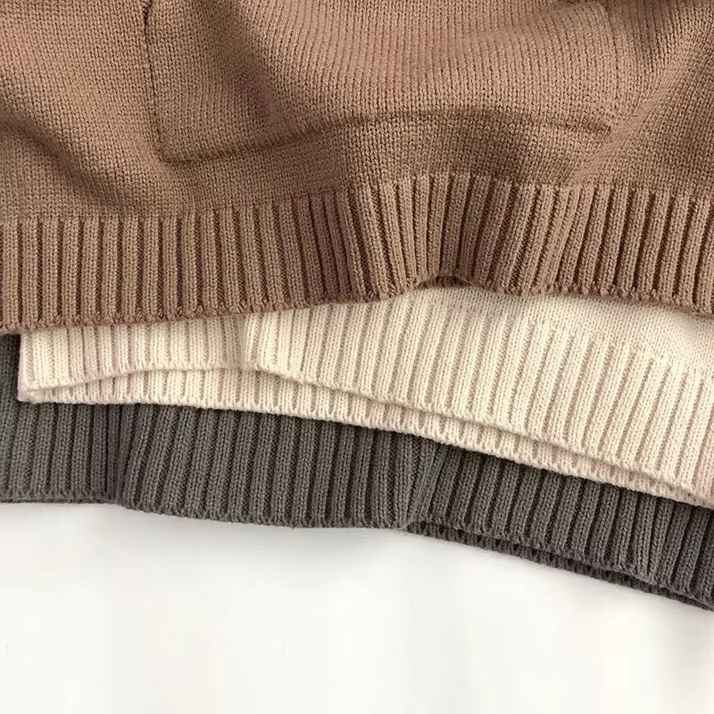 Knitted chocolate hoodie