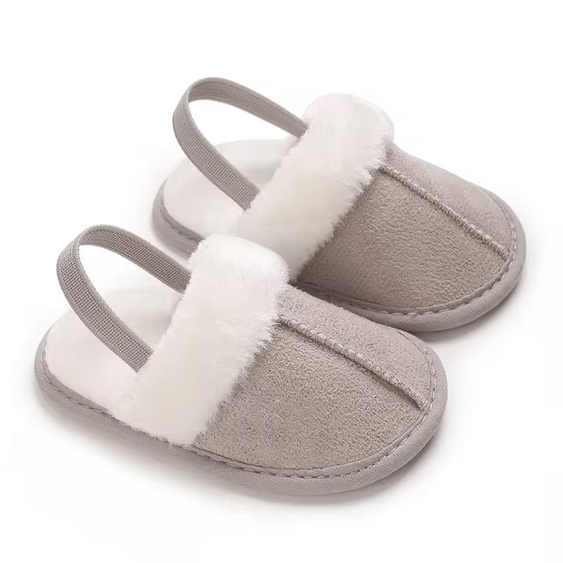 Fluffy baby slippers