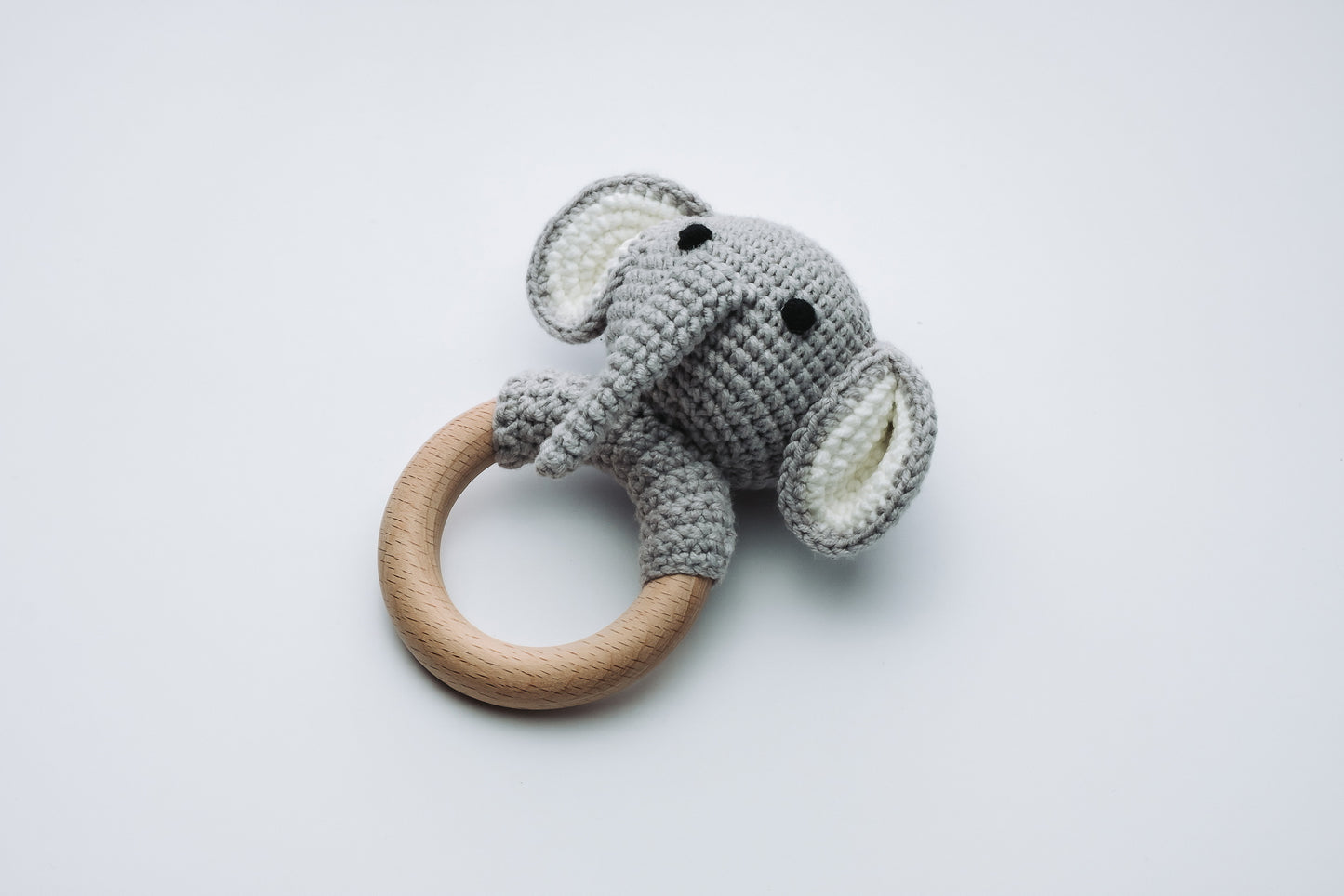 Grey elephant rattle