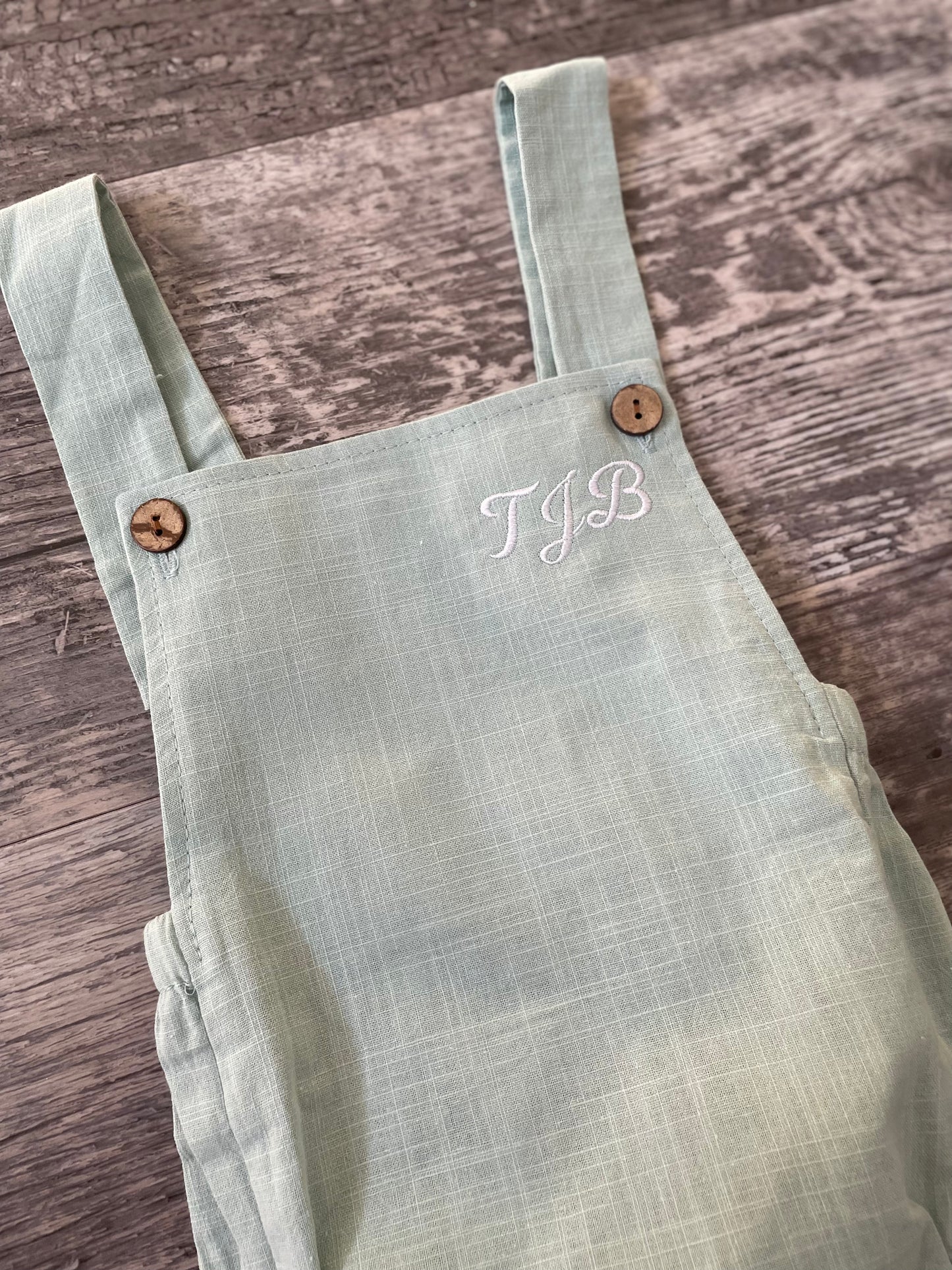 Personalised mint romper