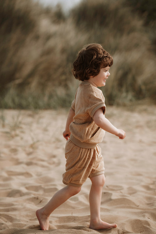 Towelling short sets